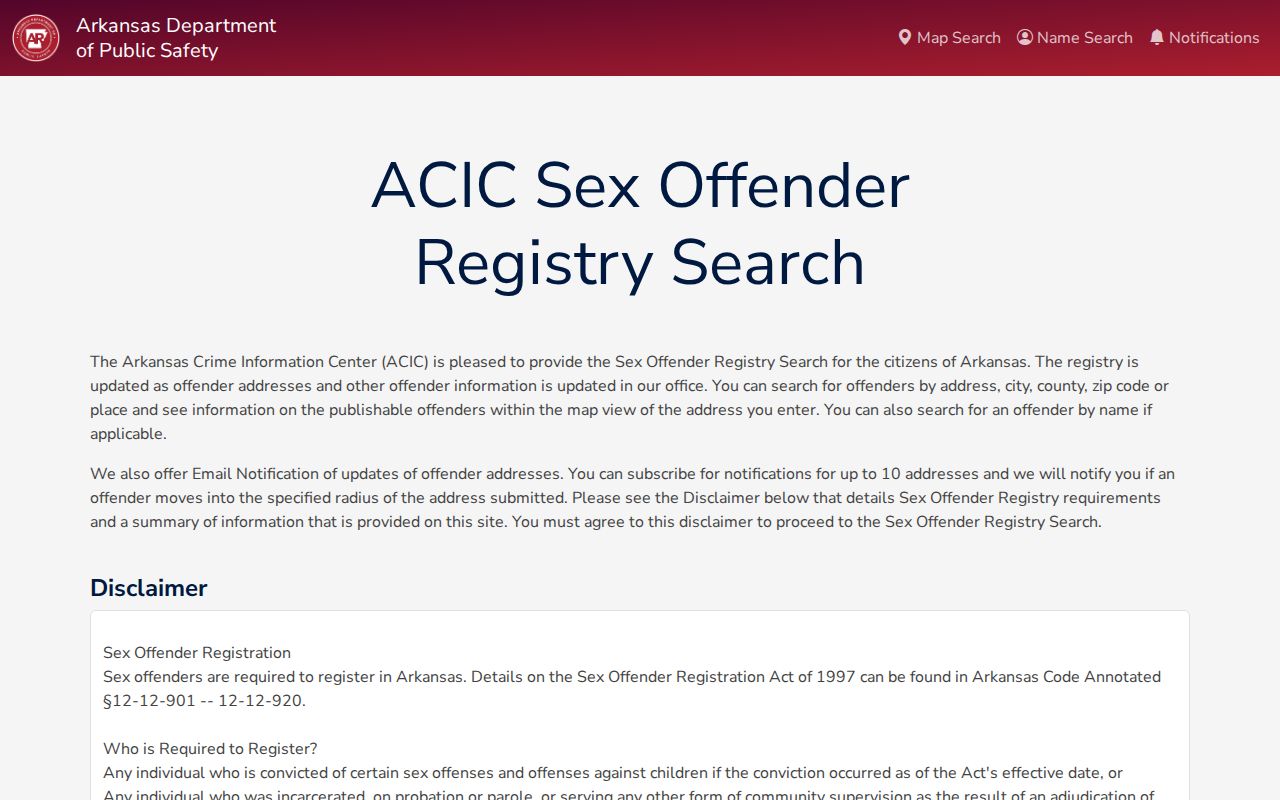 Drew County sex offender search Arkansas registry portal